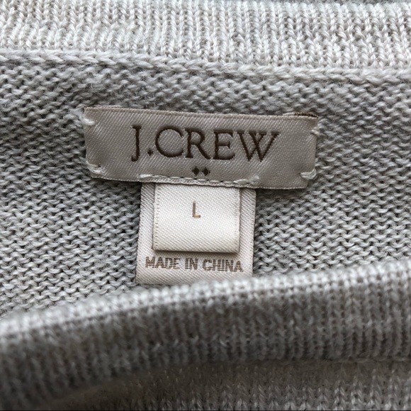 J. Crew merino wool blend lace floral hem sweater - Picture 5 of 6